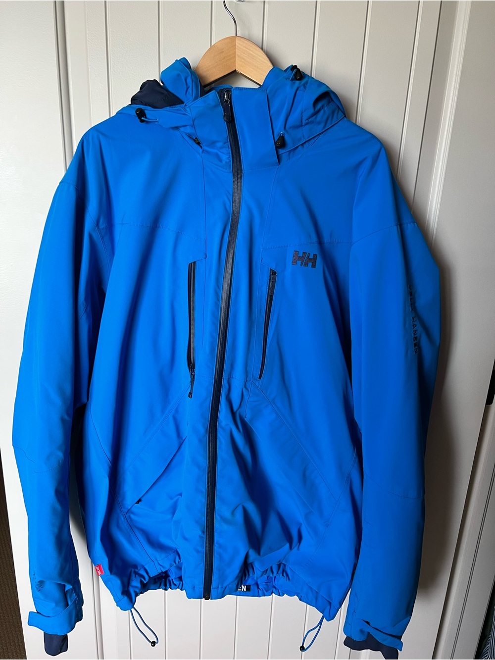 Helly Hansen Men's Bright Blue Hooded Ski Jacket